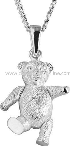 Sterling Silver Teddy Necklace