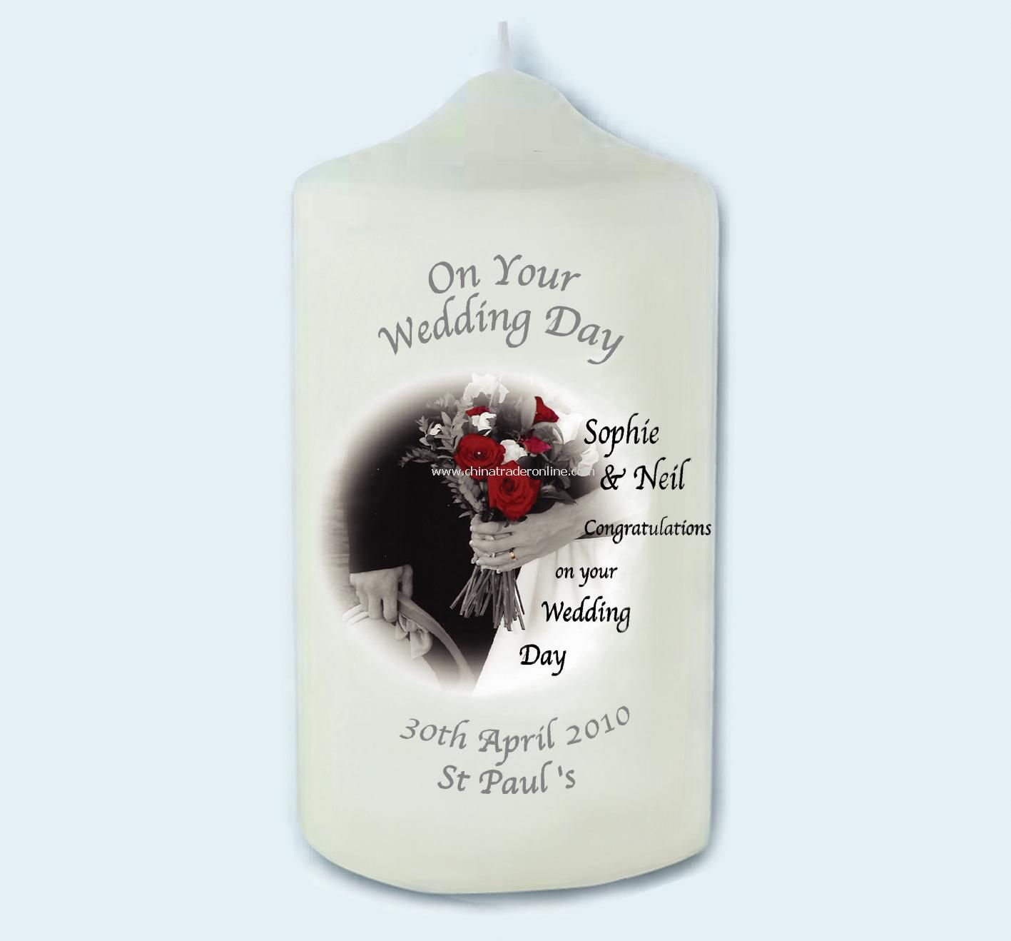 Wedding Day Bouquet Candle from China