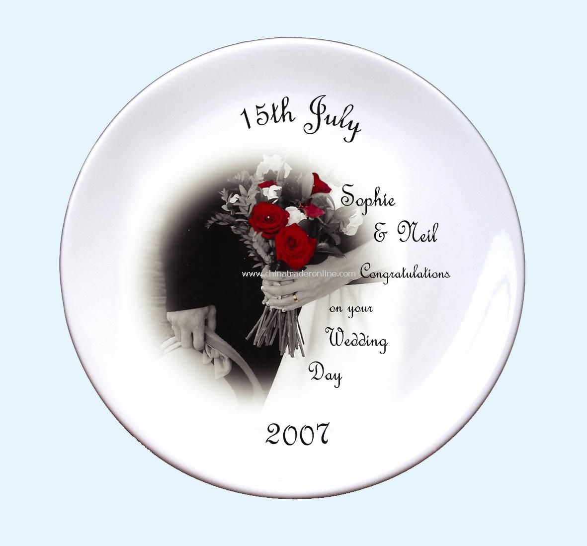 Wedding Day Bouquet Plate