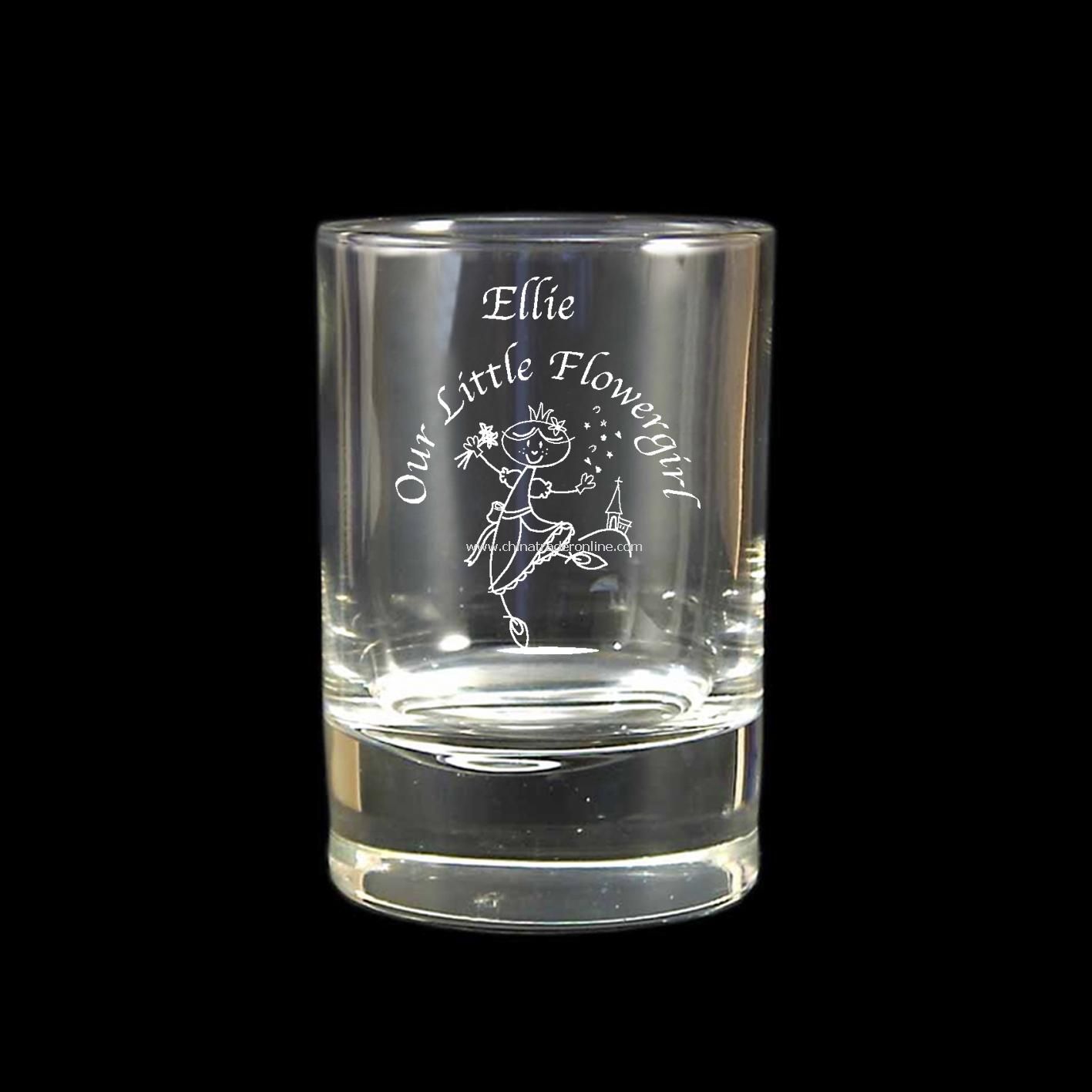 Etched Character Juice Glass from China