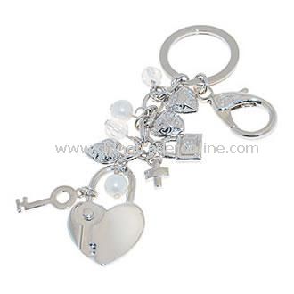 Key to the Heart Charm Keyring