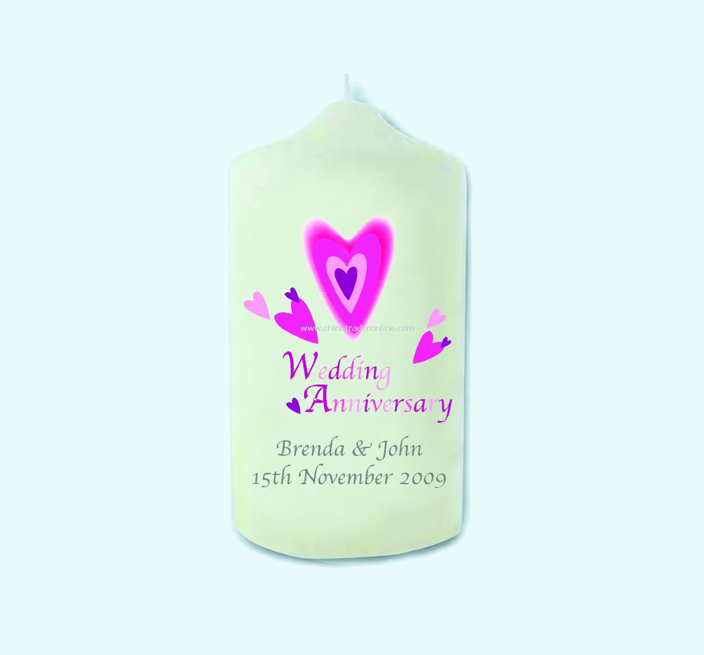 Personalised Anniversary Candle