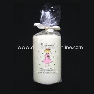 Personalised Bridesmaid Candle from China