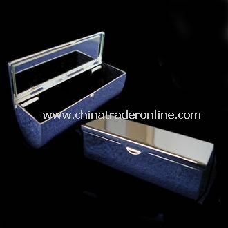 Silver Plated Lipstick Holder and Mirror