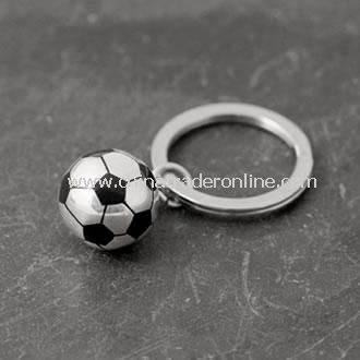 Sterling Silver Football Keyring