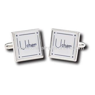 Usher Cufflinks with Personalised Box