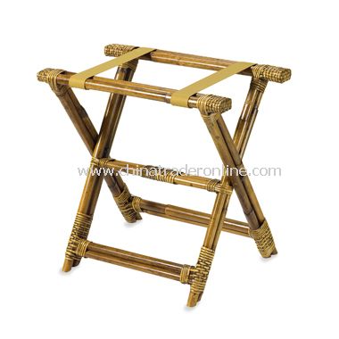 Bamboo Rattan Luggage Rack