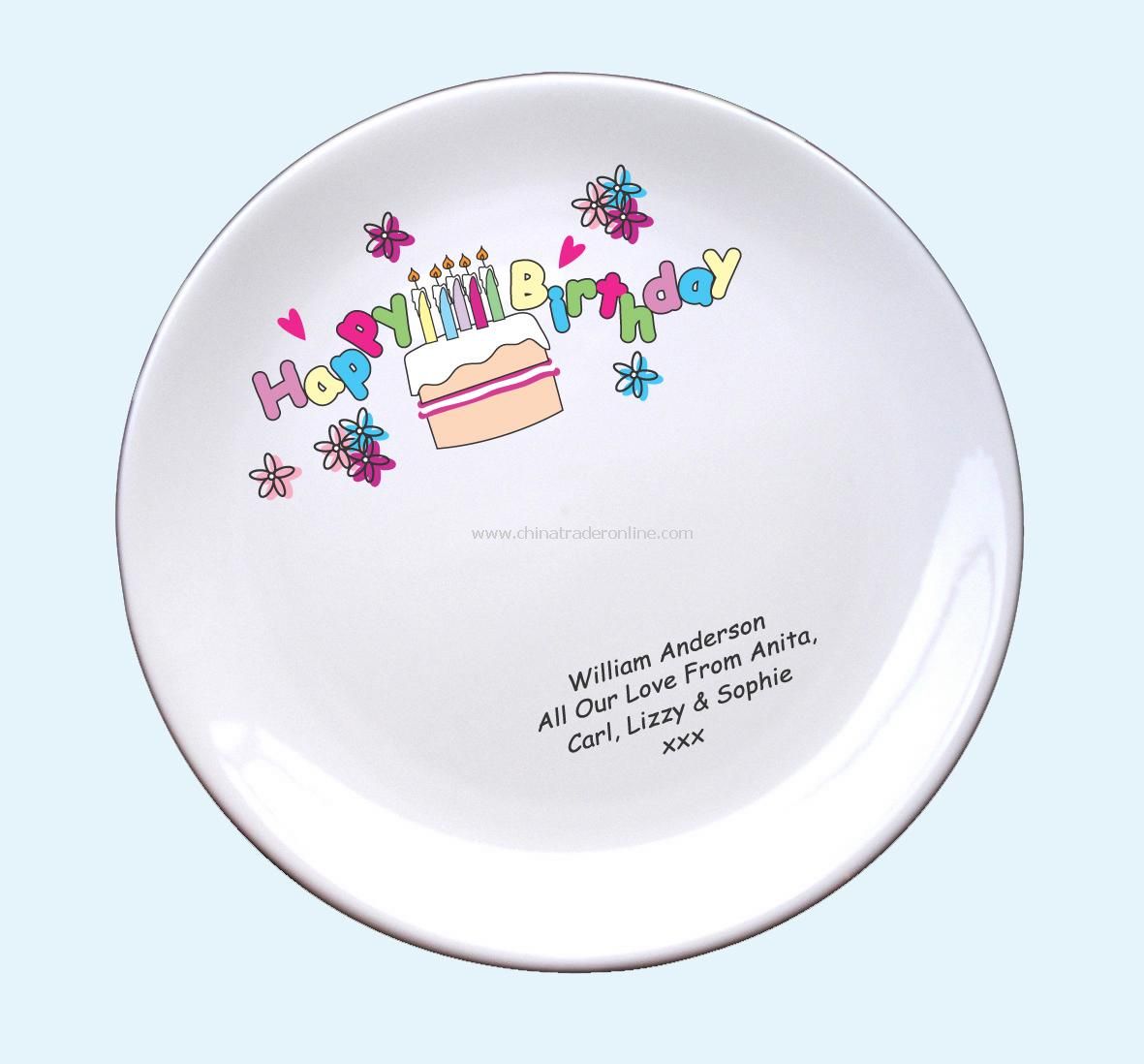 Birthday Cake Plate