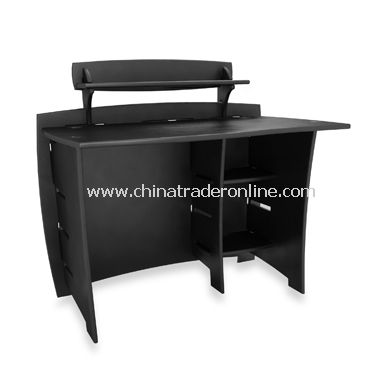 Black Desk with PDA Shelf