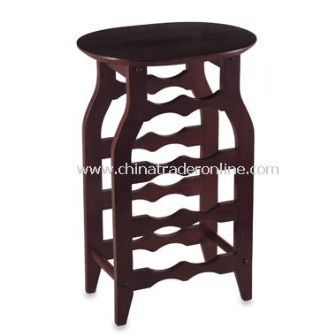 Espresso Oval Top Wine Rack from China
