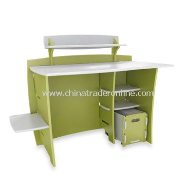 Legare Pistachio Desk with PDA Shelf and File Cart from China