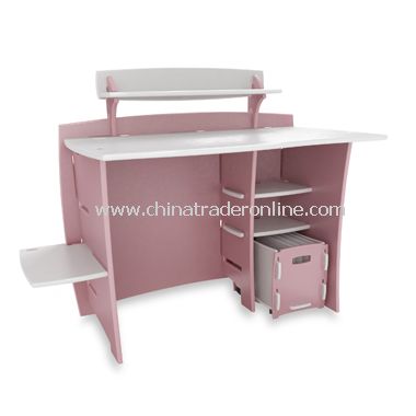 Legare Strawberry Desk with PDA Shelf and File Cart