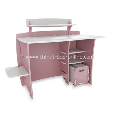 Legare Strawberry Desk with PDA Shelf and File Cart from China