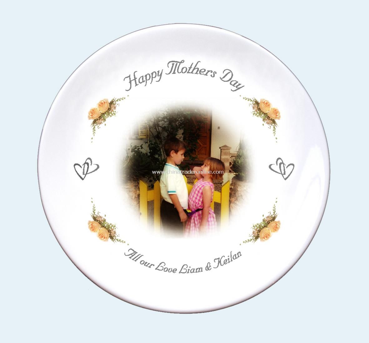 Mothers Day Rose Photo Plate