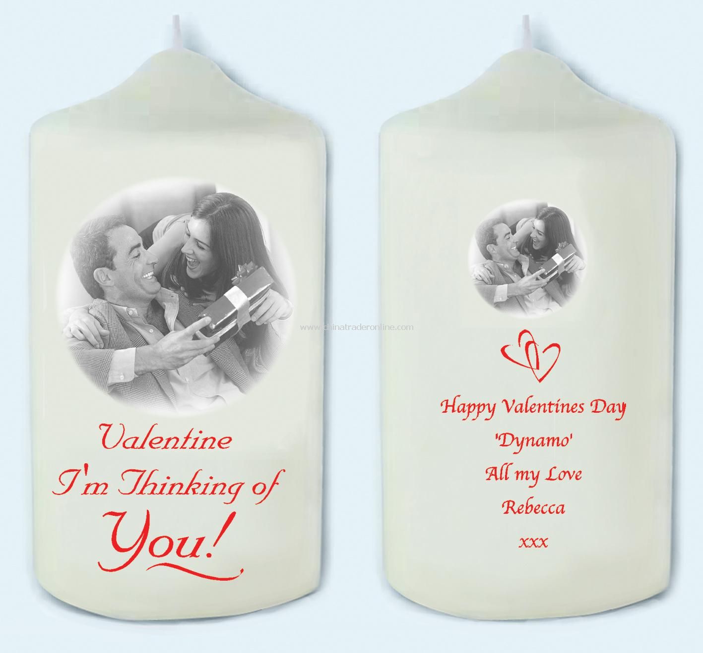 Valentines Photo Candle