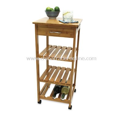 Bamboo Cart with Wine Rack from China