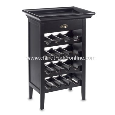 Black Wine Storage Cabinet with Tray from China