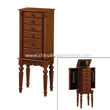 Distressed Cherry Jewelry Armoire