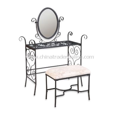 Garden District Vanity, Mirror & Bench Set from China