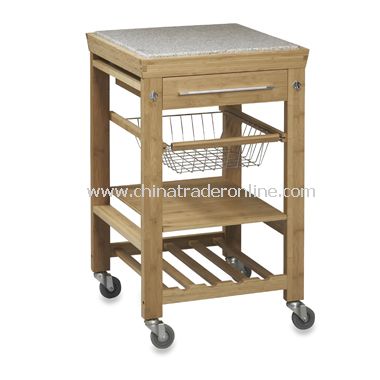 Granite Bamboo Kitchen Cart from China