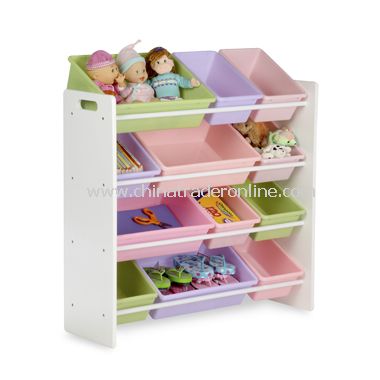 Honey-Can-Do Kids Toy Organizer and Storage Bins - Pastel from China