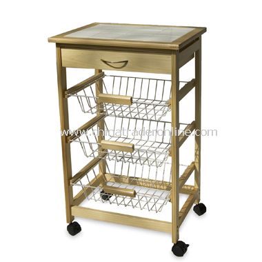 Kitchen Cart with Three Baskets from China