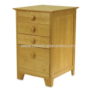 Pine File Cabinet and Drawer Unit