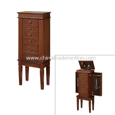 Walnut Jewelry Armoire