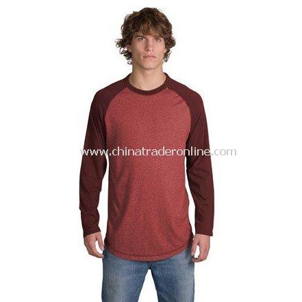 District Threads Heathered Jersey Long Sleeve Ragl