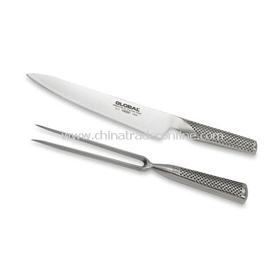 Global 2-Piece Stainless Steel Carving Set