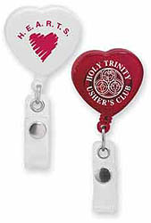 Caring Heart Retractable Badge Holder