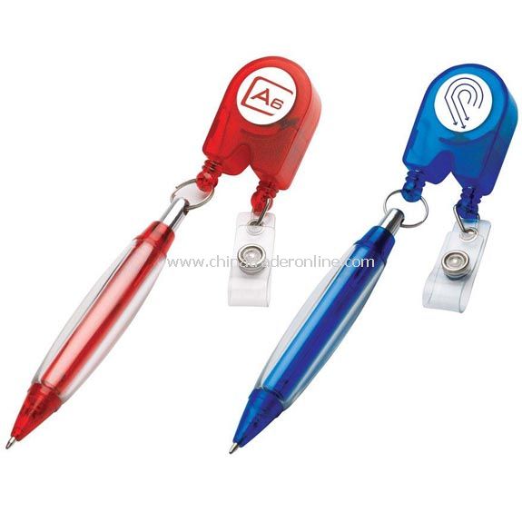 Retractable Pen & Badge Holder from China