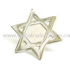 Star of David Lapel Pin - Silver from China