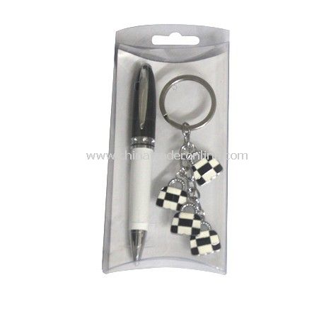 Ball Pen, Keychain Set