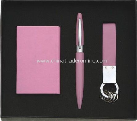 Gift Set Pen With Card Holder With Key Ring