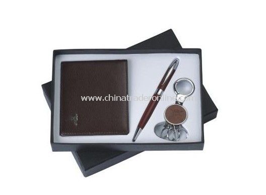 Mens Gift Set With Wallet Ball Pen, Keychain from China