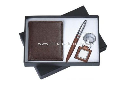 Mens Gift Set With Wallet Ball Pen, Keychain from China