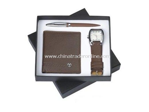 Mens Gift Set With Wallet Ball Pen, Watch