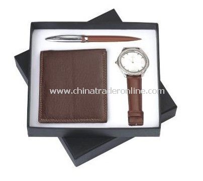 Mens Gift Set With Wallet Ball Pen, Watch