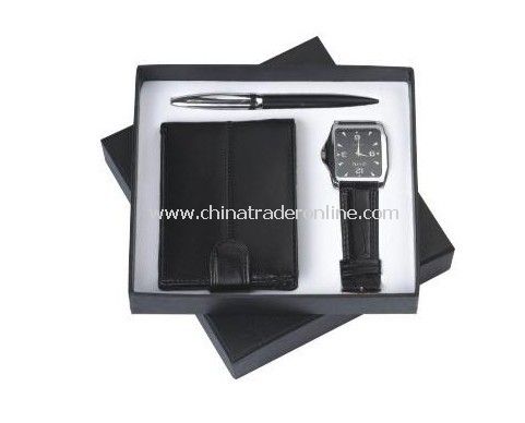 Mens Gift Set With Wallet Ball Pen, Watch from China