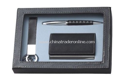 Name Card Holder, Ball Pen, Keychain Set from China