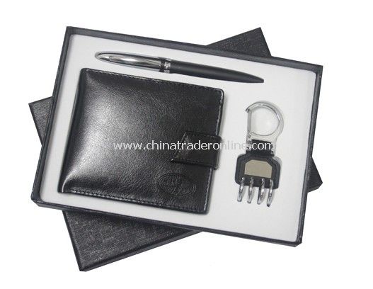 Wallet, Ball Pen, Keychain Set