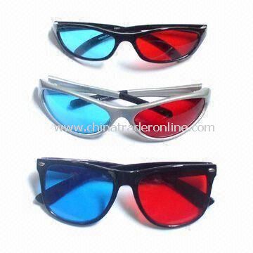 3D Plastic Glasses, Used for Game and Video Viewing