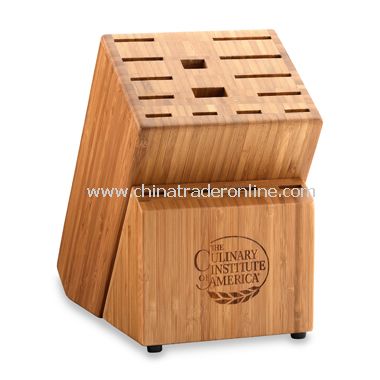 18-Slot Bamboo Knife Block from China