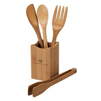 Bamboo Utensil Holder