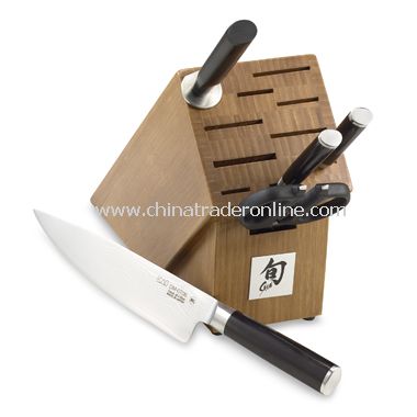 Shun Classic 6-Piece Knife Block Set and Open Stock Cutlery from China