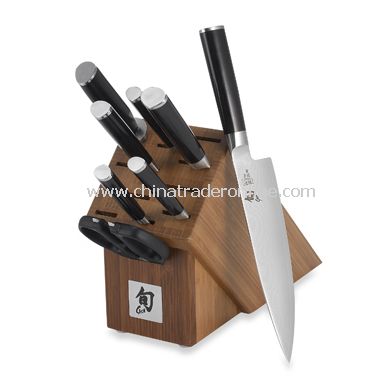 Shun Classic 9-Piece Knife Set with Bamboo Block