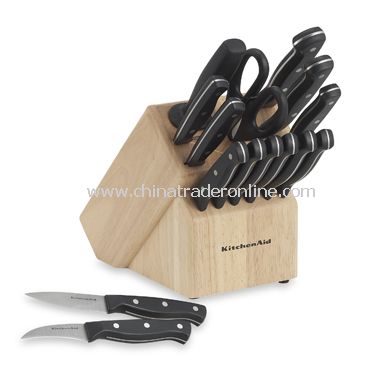 Stamped Triple Riveted 16-Piece Knife Block Set from China