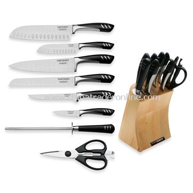 Top Chef 9-Piece Knife Set with Butcher Block from China