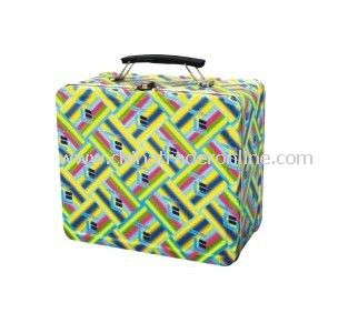 Tin Lunch Box, Tin Cosmetic Case, Tin Box With Handle